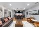 Impressive basement bar with seating and plenty of storage at 195 Worth Dr, Atlanta, GA 30327