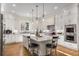 Modern kitchen featuring white cabinets, a large island, and stainless steel appliances at 195 Worth Dr, Atlanta, GA 30327