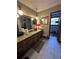 Bathroom with granite countertop and updated vanity at 1824 Smith Store Rd, Covington, GA 30016