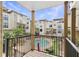 Balcony overlooking the community pool and courtyard at 966 Moda Dr, Atlanta, GA 30316