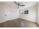 Bright bedroom with hardwood floors and ceiling fan at 175 Jayne Ellen Way, Alpharetta, GA 30009