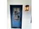 Stylish blue front door with glass panels adds curb appeal at 175 Jayne Ellen Way, Alpharetta, GA 30009