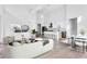 Modern kitchen with island, stainless steel appliances, and hardwood floors at 775 Juniper Ne St # 619, Atlanta, GA 30308