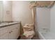 Bathroom under renovation with new vanity, toilet, and bathtub at 633 Larchmont Nw Cir, Atlanta, GA 30318