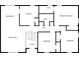 Blueprint of the second floor, highlighting bedrooms, kitchen, and dining area at 633 Larchmont Nw Cir, Atlanta, GA 30318