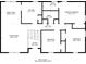 Second-floor blueprint featuring primary bedroom, kitchen, dining, and bath at 633 Larchmont Nw Cir, Atlanta, GA 30318