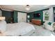 Bright bedroom with teal walls and plenty of closet space at 1900 Harper Nw Rd, Atlanta, GA 30318