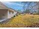 Large backyard with grassy area and mature trees at 2761 Whisper Ct, Douglasville, GA 30135