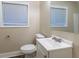 Clean bathroom, includes toilet and vanity at 2761 Whisper Ct, Douglasville, GA 30135