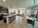 Kitchen and dining area with granite counters and island at 1323 Rosemary Ln, Atlanta, GA 30344