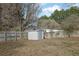 Backyard with shed and wooden fence at 1744 Moss Dr, Snellville, GA 30078