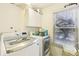Laundry room with washer, dryer, and storage cabinets at 41 Plantation Ne Dr # A, Atlanta, GA 30324