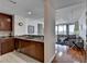 Kitchen with granite countertops, stainless steel appliances, and open view to living room at 3338 Ne Peachtree Ne Rd # 1102, Atlanta, GA 30326