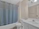 Clean bathroom with shower/tub combo and white vanity at 102 Twilight Overlook, Canton, GA 30114