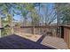 Wooden deck with wooden railings overlooking a wooded area at 102 Twilight Overlook, Canton, GA 30114