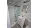 Clean bathroom, featuring a white vanity and glass shower at 2652 Winthrop Rd, Atlanta, GA 30337