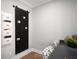 Home office with sliding chalkboard door, perfect for work or study at 6101 Marigold Way, Atlanta, GA 30349