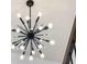 Modern sputnik chandelier with crystal accents at 4045 Hosch Retreat Drive, Buford, GA 30519