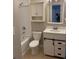 Clean bathroom featuring a bathtub, toilet, vanity, and updated fixtures at 1166 Booth Sw Rd # 610, Marietta, GA 30008