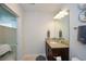 Clean bathroom with a granite vanity and updated fixtures at 855 Peachtree Ne St # 2412, Atlanta, GA 30308