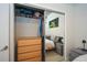 Well-organized bedroom closet with shelving and hanging space at 855 Peachtree Ne St # 2412, Atlanta, GA 30308