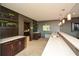 Community bar with sleek countertops and stylish pendant lighting at 855 Peachtree Ne St # 2412, Atlanta, GA 30308