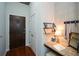 Modern entryway features built-in shelving and granite at 855 Peachtree Ne St # 2412, Atlanta, GA 30308