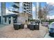 Enjoy this outdoor seating area with firepit and city views at 855 Peachtree Ne St # 2412, Atlanta, GA 30308