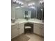 Spacious bathroom with double vanity and a large mirror at 207 Persimmon Trl, Woodstock, GA 30188