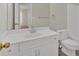 Bathroom with white vanity, toilet, and tub/shower combo at 219 Regency Ct, Acworth, GA 30102