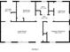 Floor plan with dimensions of all rooms, totaling 889 sq ft at 2479 Brentwood Rd, Decatur, GA 30032