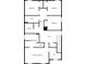 A floor plan of the upper level, showing bedrooms, bathrooms, and a hallway at 2896 South Hls, Riverdale, GA 30296