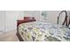 Bedroom with a wooden sleigh bed, a full-length mirror, and carpeted floors at 264 Creek View Pl, Canton, GA 30114