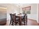 Dining room with chandelier, wood table, and chairs at 264 Creek View Pl, Canton, GA 30114