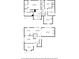 A floor plan of a two-story home, displaying the layout of bedrooms, bathrooms, kitchen, and living spaces at 264 Creek View Pl, Canton, GA 30114