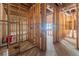 Framed bathroom in an unfinished basement, ready for fixtures at 772 Old Lathemtown And 776 Rd, Canton, GA 30115