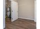 Utility room with a water heater and wood-look flooring at 1347 Peggy Nw Ln, Conyers, GA 30012