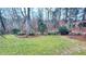 Landscaped backyard with mature trees and green grass at 3613 Finger Sw Crk, Lilburn, GA 30047