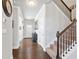 Staircase and hardwood floor in the entryway at 1811 Pebble Beach Dr, Marietta, GA 30008