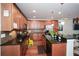 Modern kitchen with island, stainless steel appliances, and dark countertops at 4754 Ivy Ridge Se Dr # 1, Atlanta, GA 30339