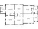 Floor plan showcasing the layout of a three-bedroom, two-bathroom home with kitchen, dining, and living areas at 6214 Hagin St, Douglasville, GA 30134