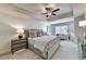 Large main bedroom with king-size bed, sitting area, and tray ceiling at 1611 Aiden Way # 53, Conyers, GA 30013