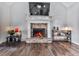 Stone fireplace in living room at 141 Timberland Dr, Canton, GA 30114