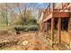 Backyard view with deck and steps leading down at 750 Mount Vernon Hwy, Atlanta, GA 30327