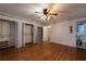 Spacious bedroom with walk-in closet, ceiling fan, and attached bathroom at 750 Mount Vernon Hwy, Atlanta, GA 30327