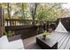 Spacious backyard deck with a seating area, whimsical teepee, and decorative lighting at 1124 Dekalb Ne Ave # 17, Atlanta, GA 30307