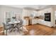 Bright kitchen with white cabinets, stainless steel appliances, and hardwood floors at 1958 Calder Ct, Atlanta, GA 30338