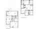 First and second-floor plans showcasing the home's layout, including bedrooms, bathrooms, kitchen, and living areas at 3834 Kastler Dr, South Fulton, GA 30349