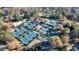 Aerial view of the community's tennis courts and surrounding amenities at 3229 Carmichael Pl, Duluth, GA 30097