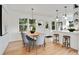 Bright dining area with wood table and kitchen view at 2106 Cloverdale, Atlanta, GA 30316